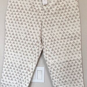LOFT NWT Cropped Riviera Geometric Patterned Pants in Marisa Fit - Sz 10